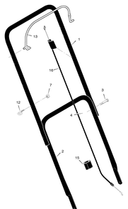 Handle Assembly Diagram and Parts List for 225114X194A 2005 Briggs and Stratton Lawn Mower